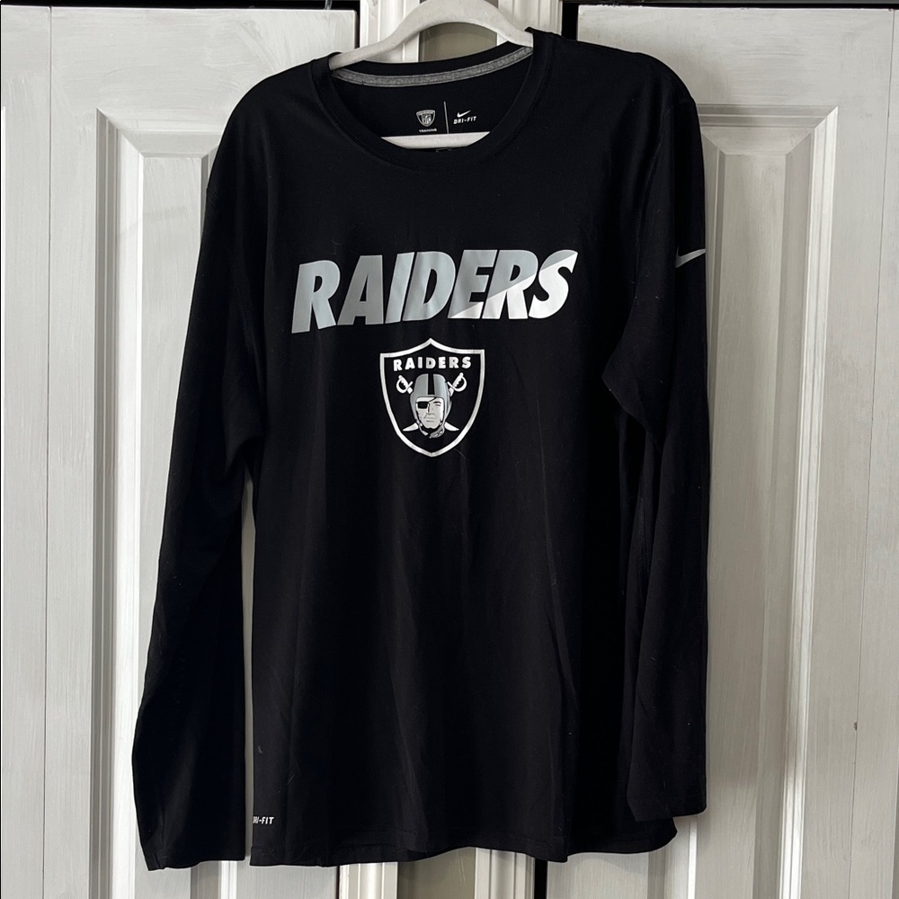 Nike Black Raiders Long Sleeve Tee